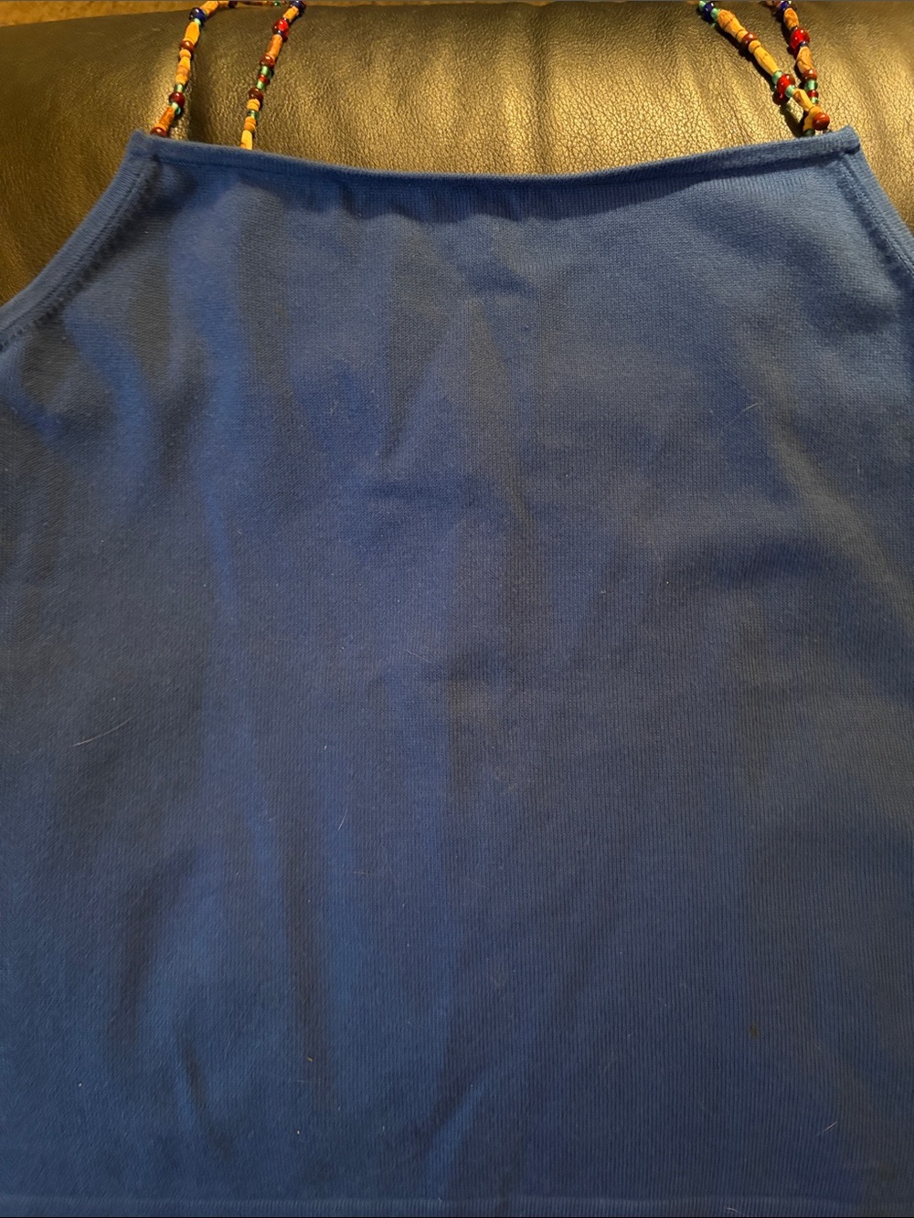 Ralph Lauren Royal Blue Tank with Beaded Accent